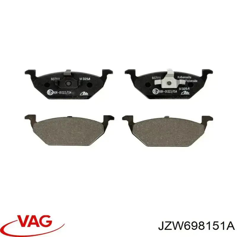 Передние тормозные колодки JZW698151A VAG