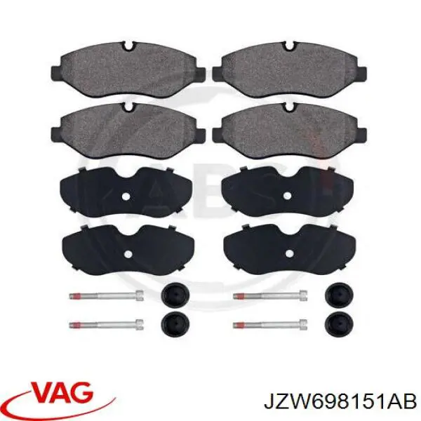 Колодки VAG JZW698151AB цена, от 40.63 USD