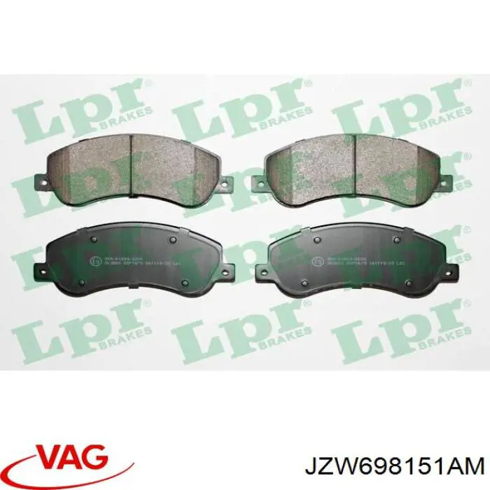 Купить JZW698151AM VAG Колодки тормозные