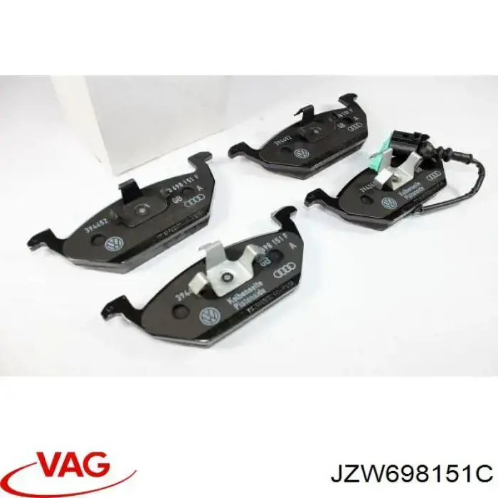 JZW698151C VAG Колодки передние
