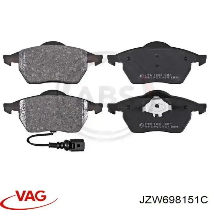 Купить JZW698151C VAG Колодки тормозные