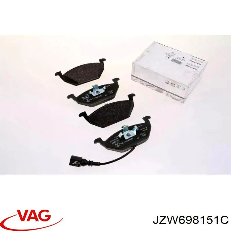 Передние тормозные колодки JZW698151C VAG