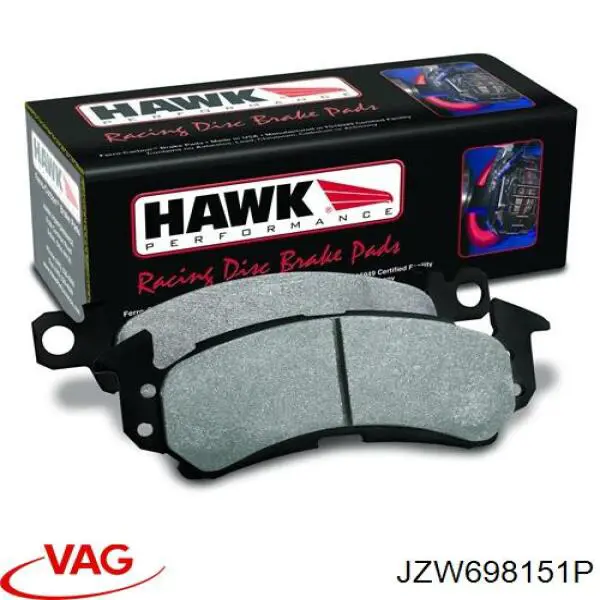 Передние тормозные колодки JZW698151P VAG