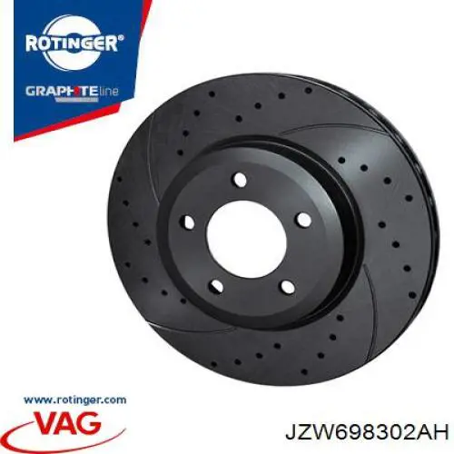 Тормоз дисковый передний VAG JZW698302AH цена, от 226.94 USD