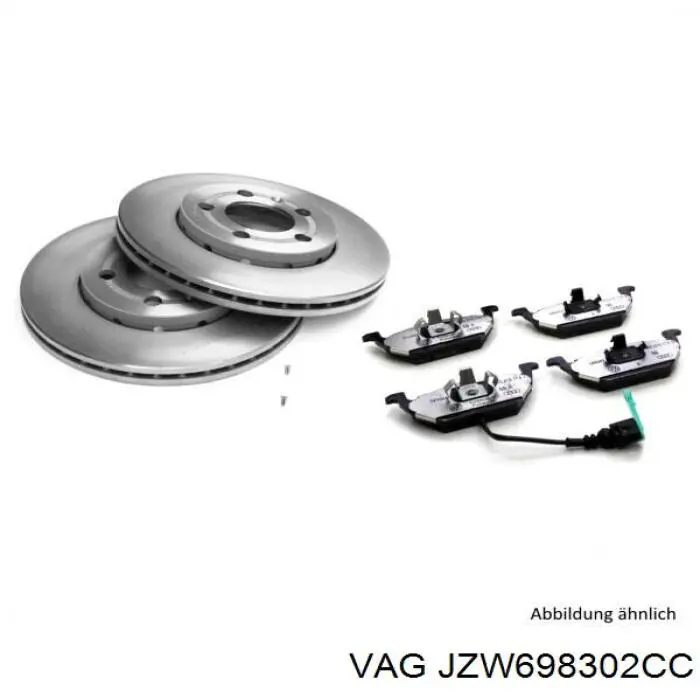 Диск тормозной передний VAG JZW698302CC