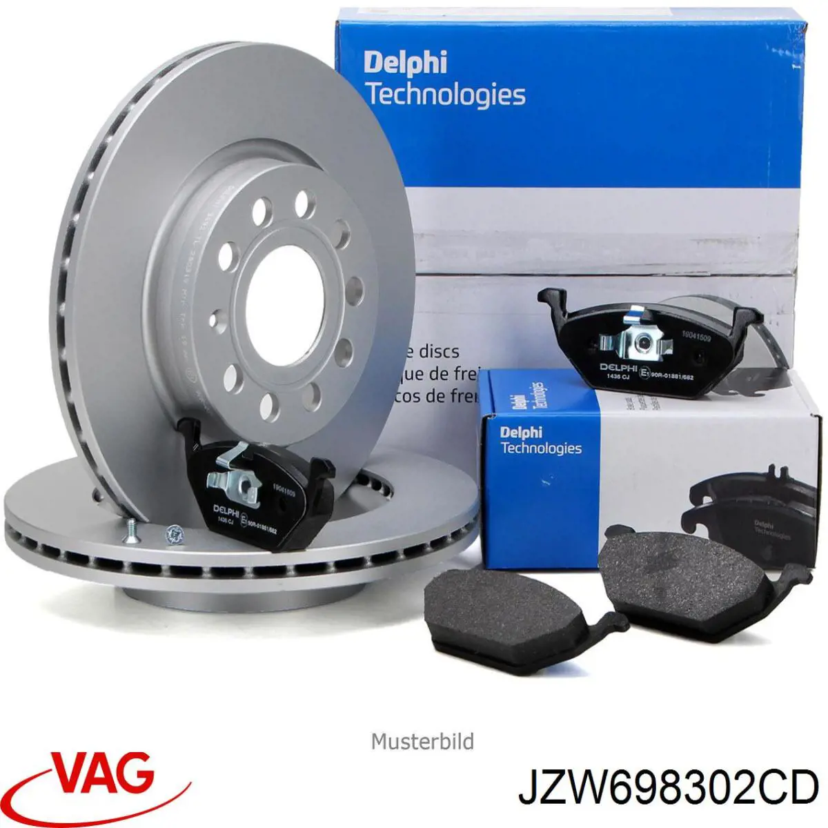 Тормоз дисковый передний VAG JZW698302CD цена, от 51.26 USD
