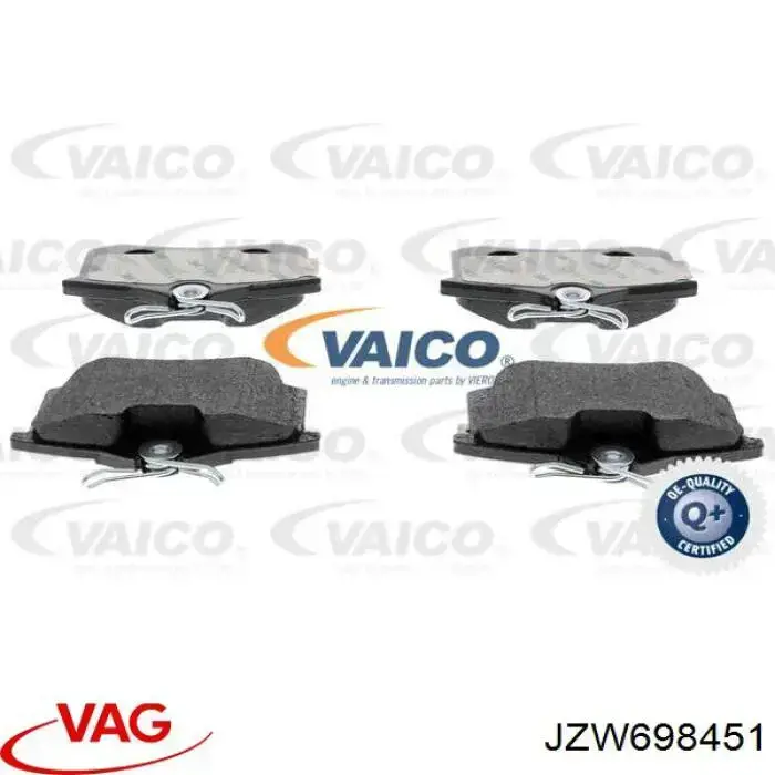 JZW698451 VAG Колодки тормозные дисковые комплект