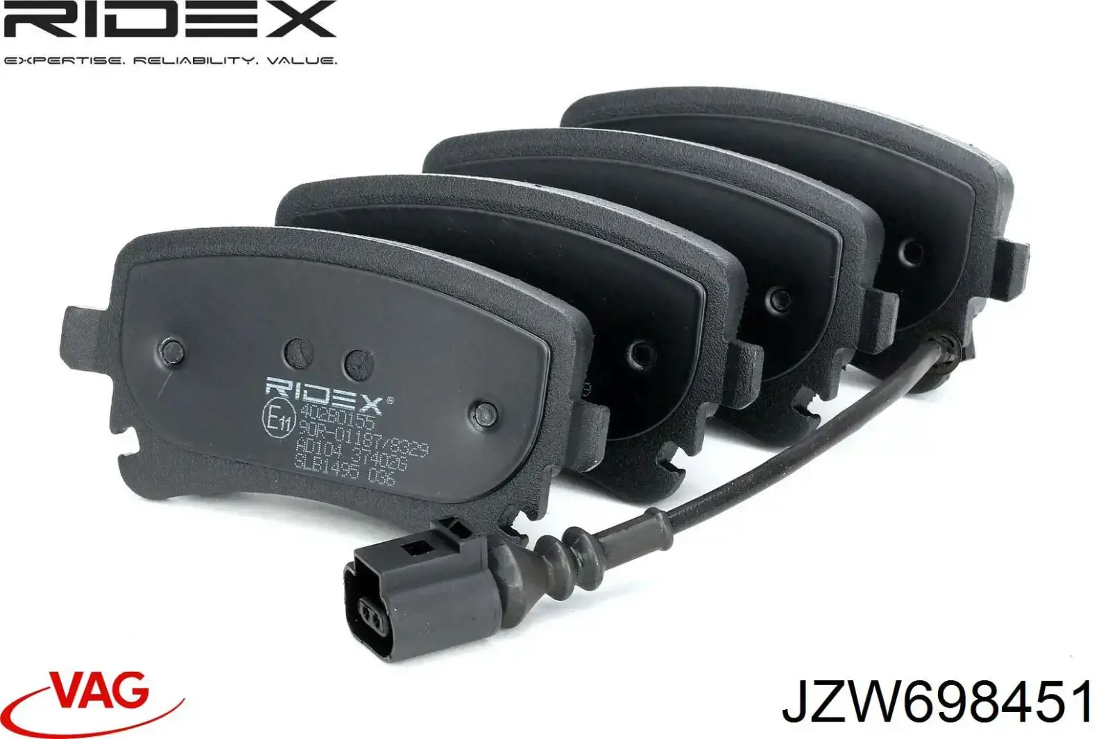 Задние тормозные колодки JZW698451 VAG