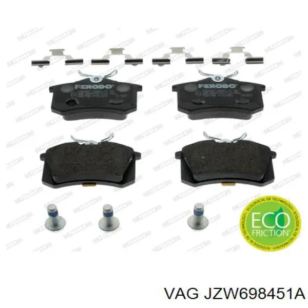 Задние тормозные колодки JZW698451A VAG