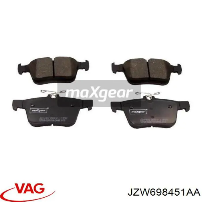 Колодки гальмові задні, дискові JZW698451AA VAG/Seat