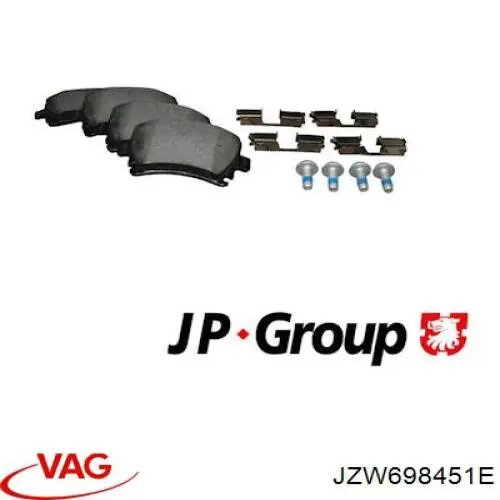 Задние тормозные колодки JZW698451E VAG