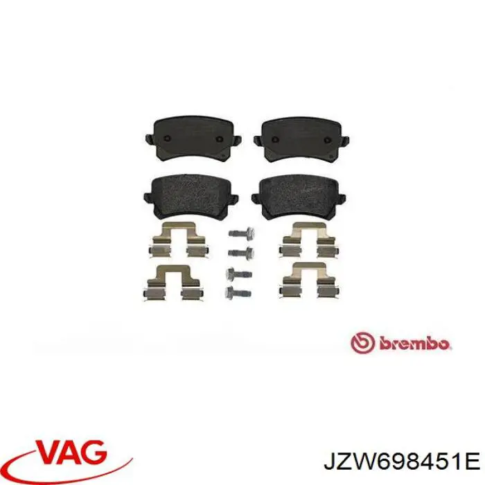 Колодки дисковые  VAG JZW698451E цена, от 31.05 USD