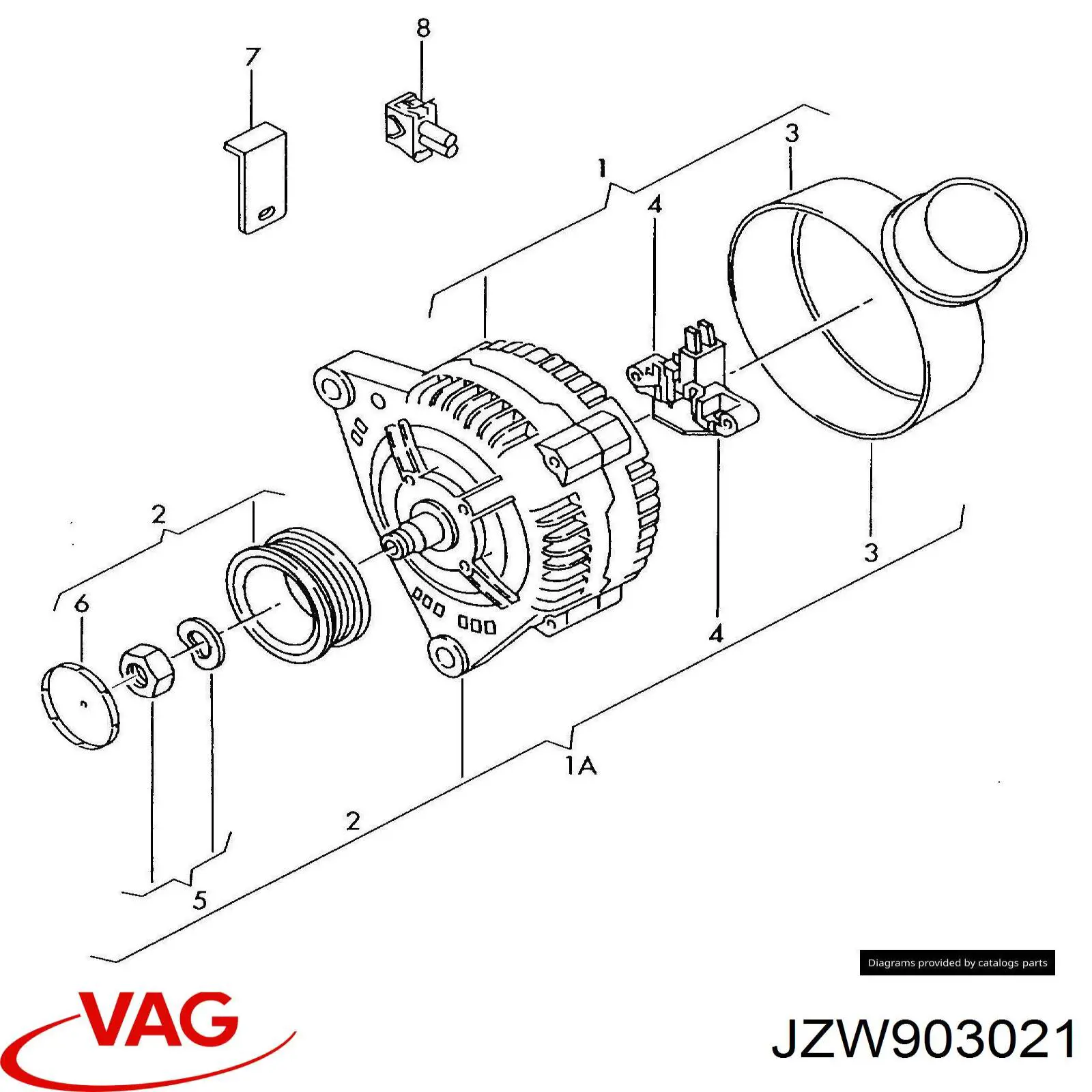 JZW903021 VAG генератор