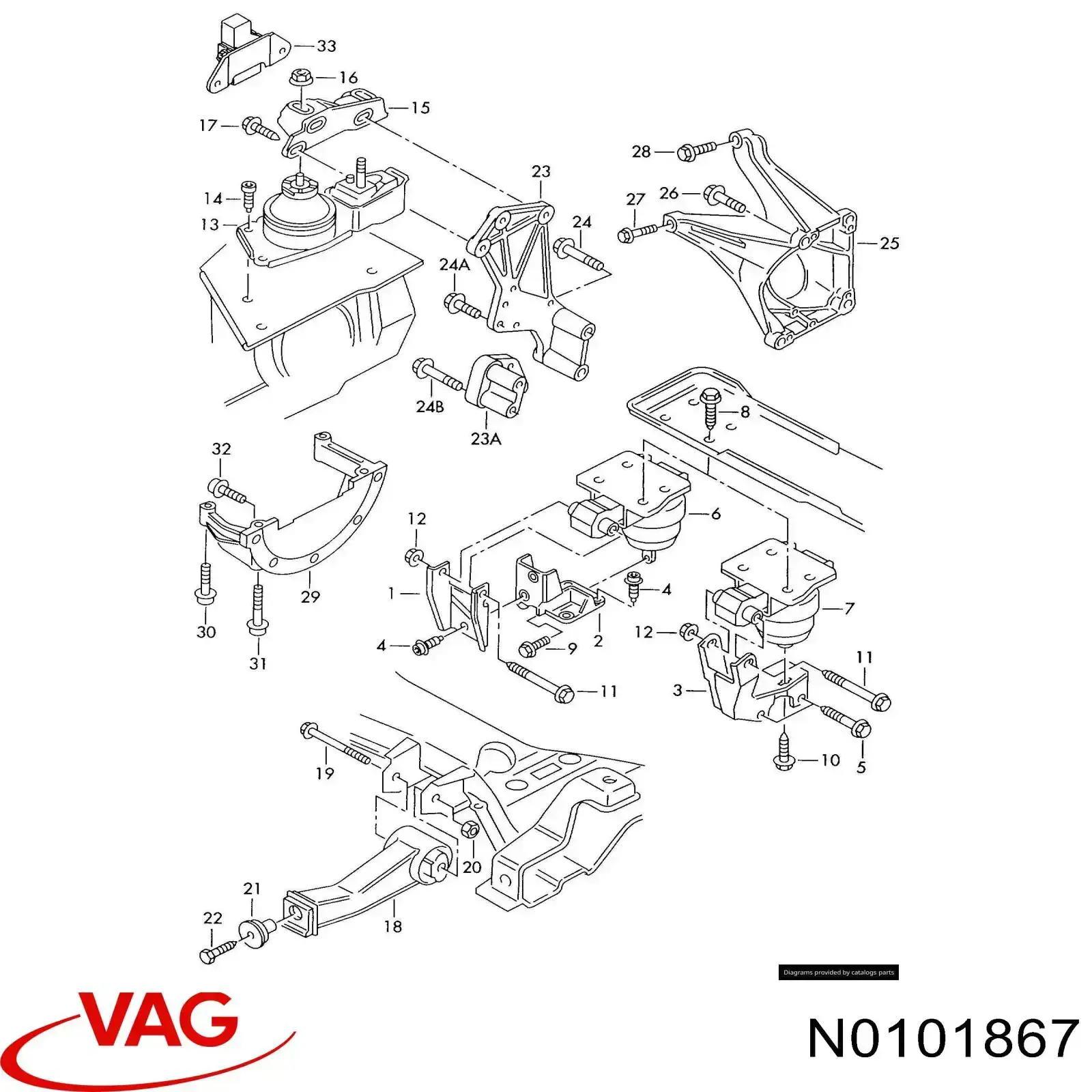  VAG N0101867 цена, от 6.64 USD
