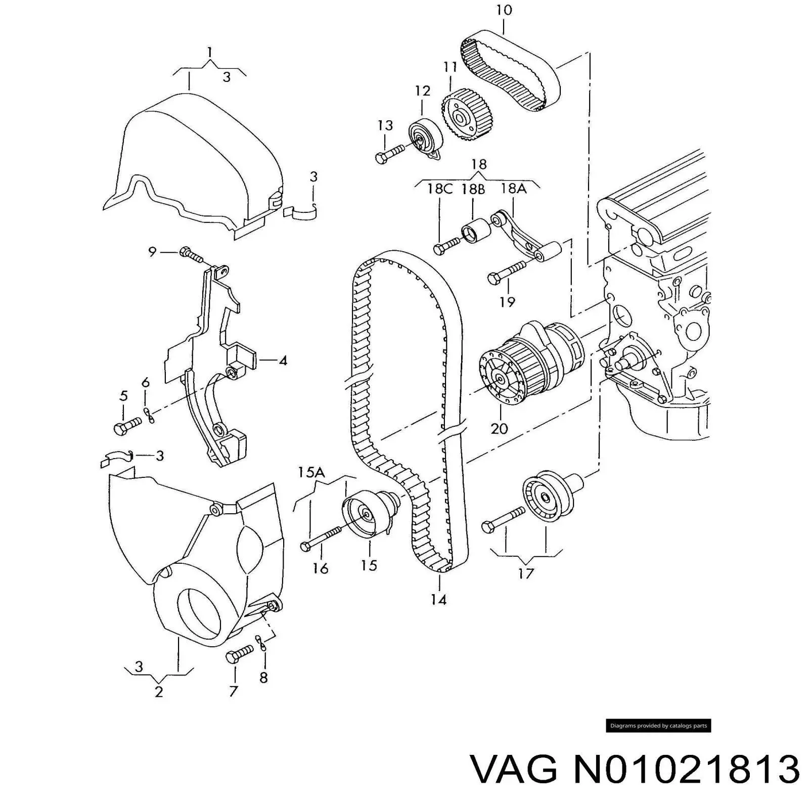  VAG N01021813 цена, от 0.60 USD
