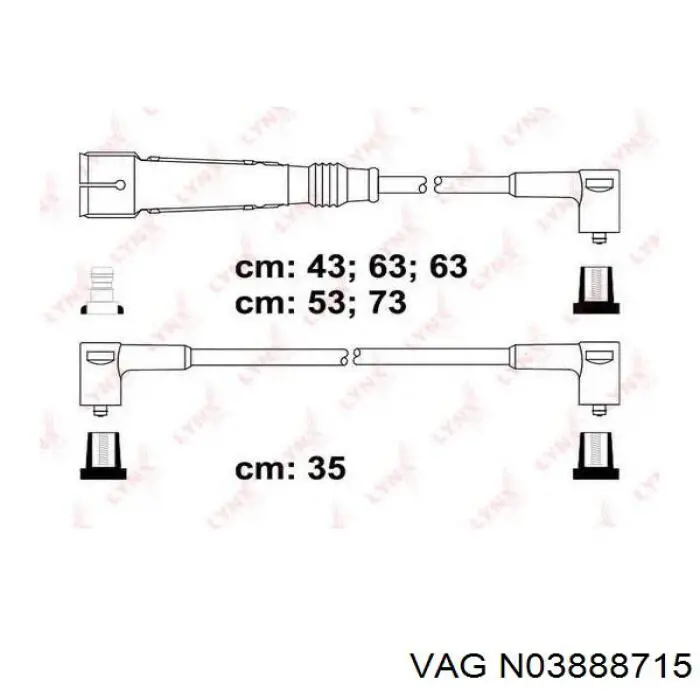Провода зажигания VAG N03888715 цена, от 203.01 USD