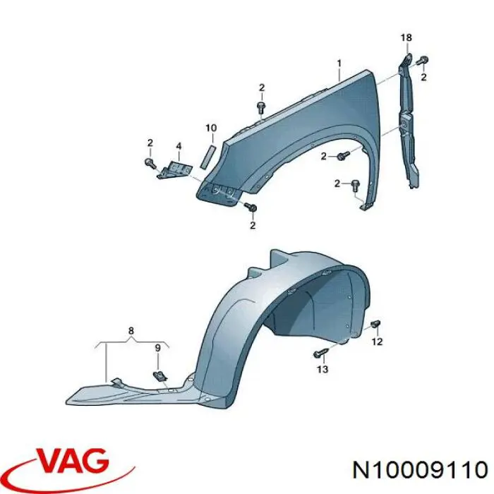 Купить N90949102 VAG Болт (гайка) крепежа
