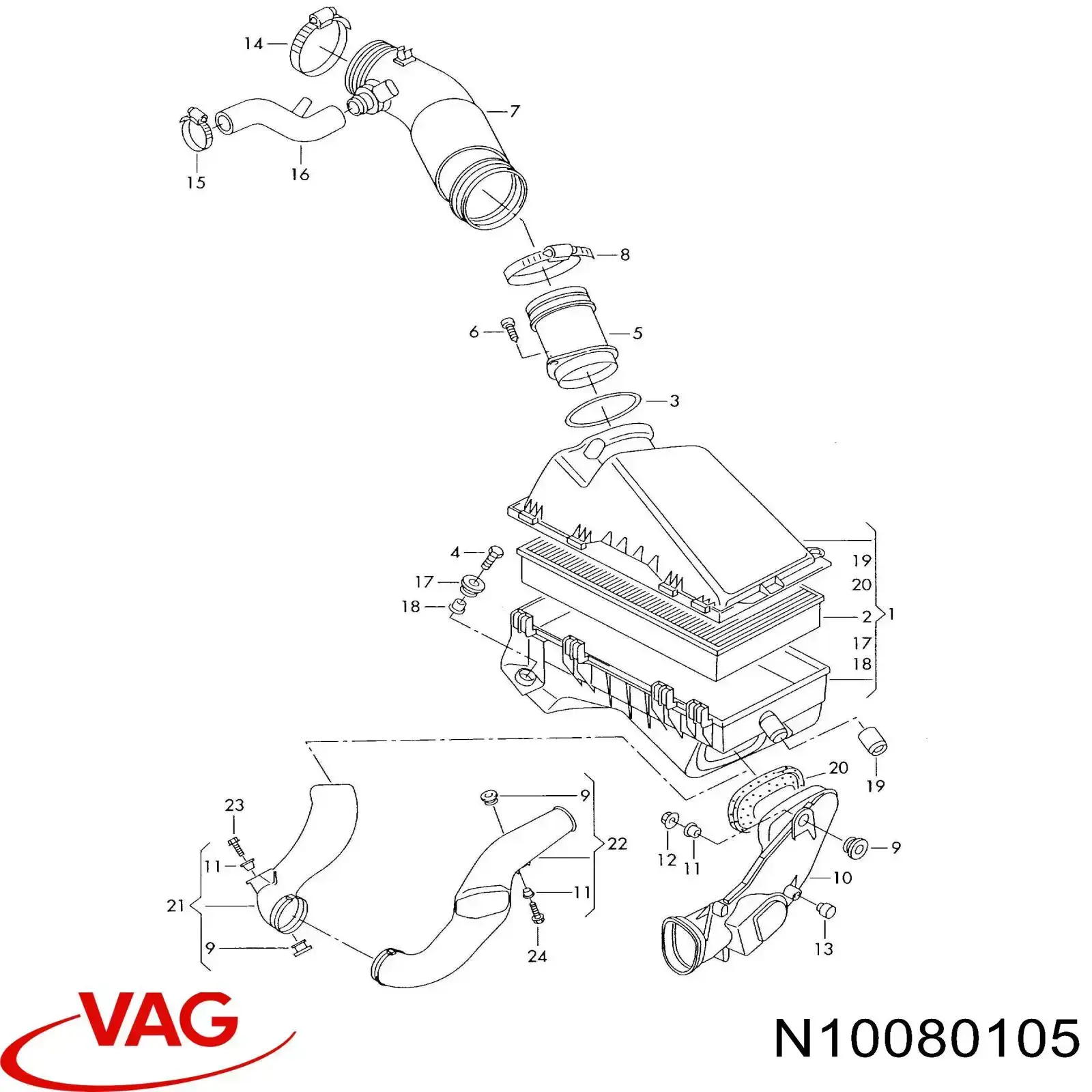  VAG N10080104 цена, от 2.20 USD