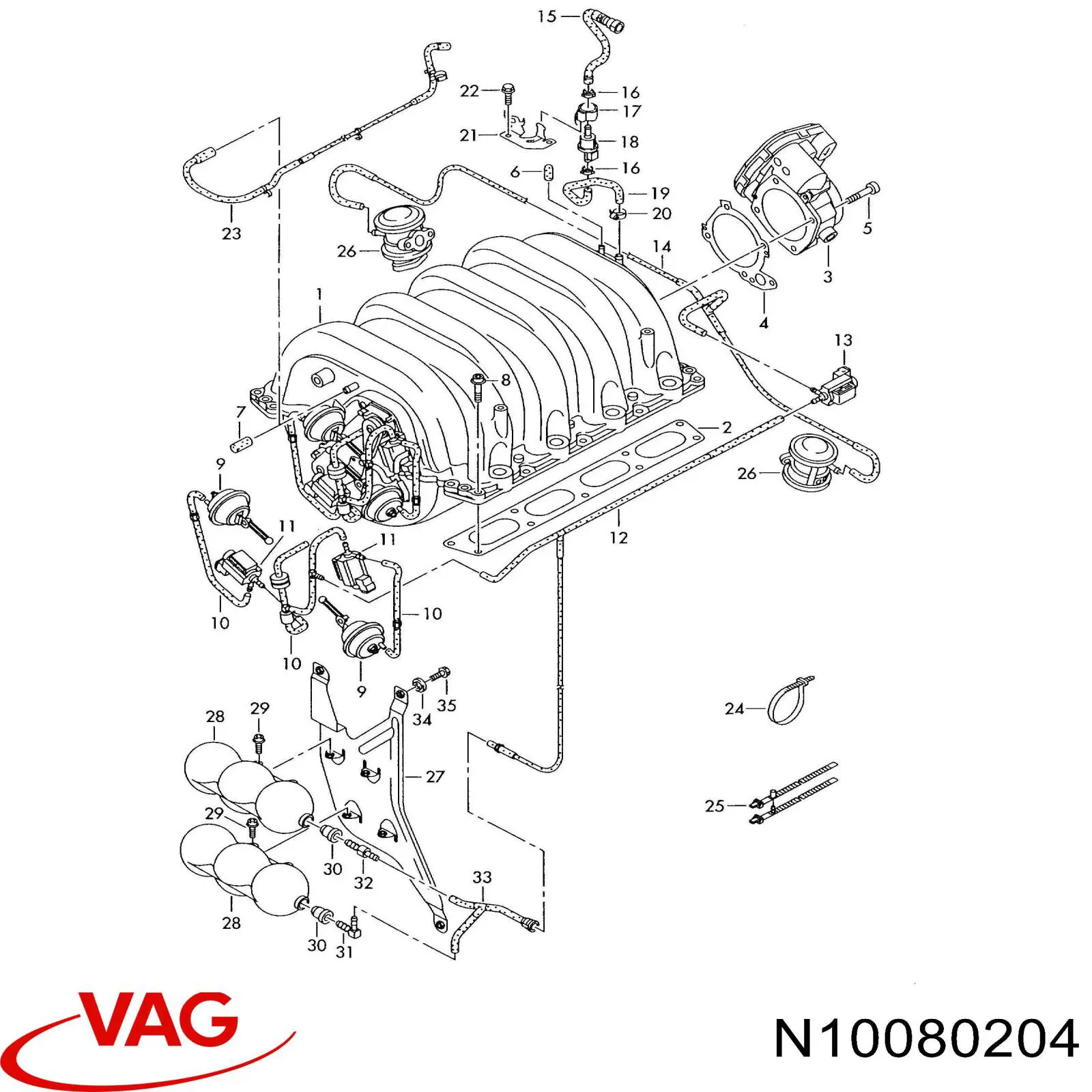  VAG N10080201 цена, от 2.63 USD