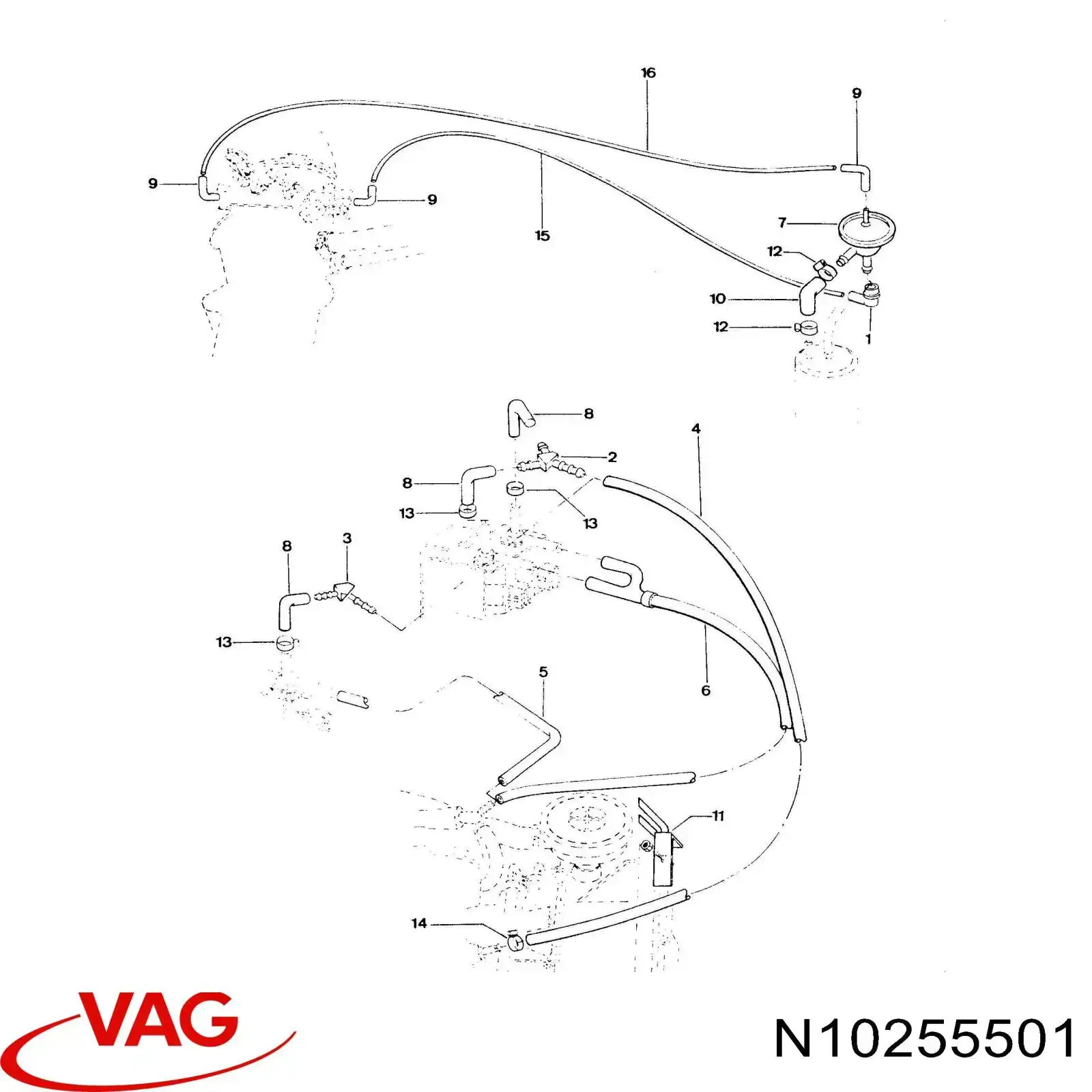 Купить N10081101 VAG Хомут стяжной металлический, универсальный