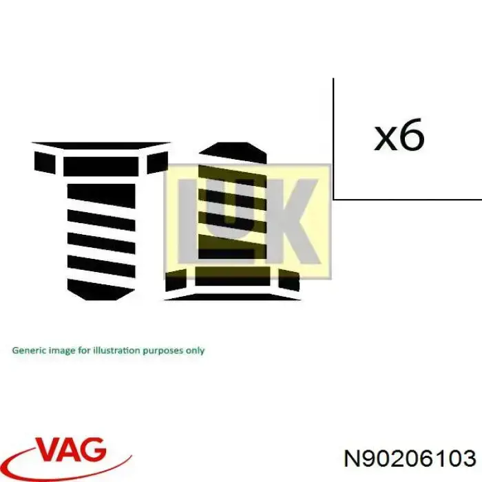 Болт крепления маховика VAG N90206103 цена, от 2.15 USD