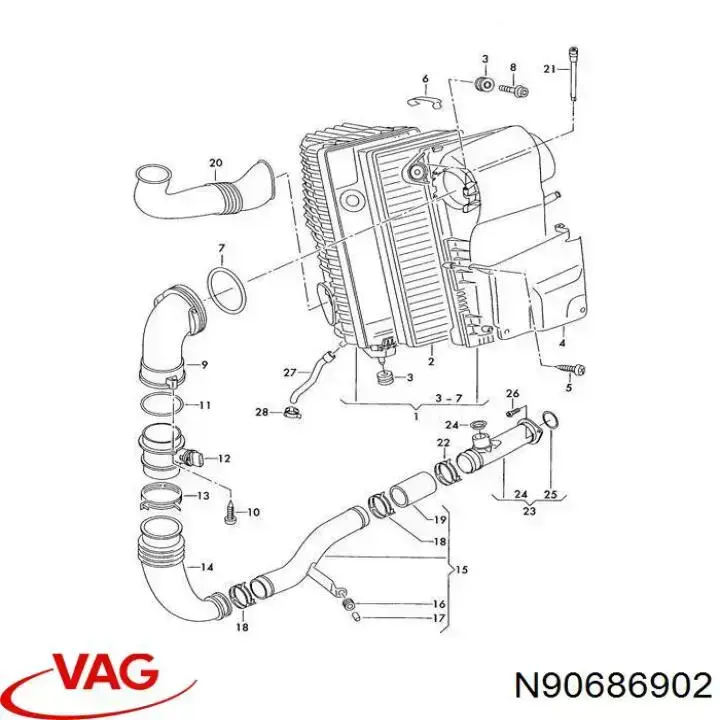 Хомут пружинный VAG N90686902