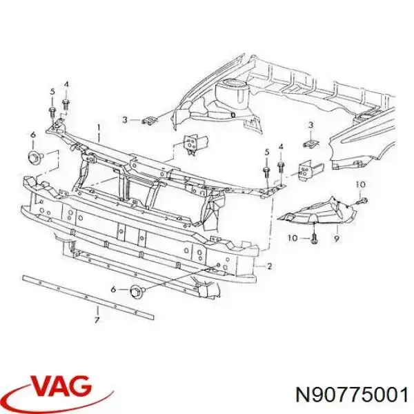 Болт (гайка) крепежа VAG N90892001 цена, от 0.68 USD