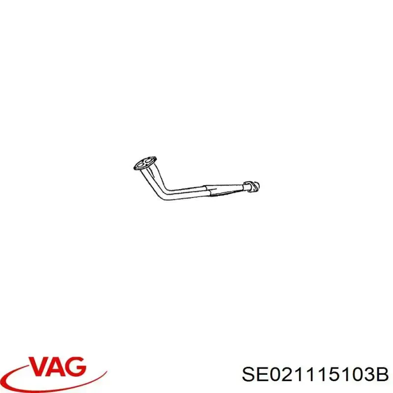 SE021115103B VAG труба приемная (штаны глушителя передняя)