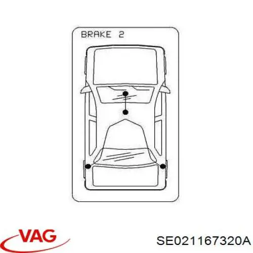 Задний трос ручника SE021167320A VAG