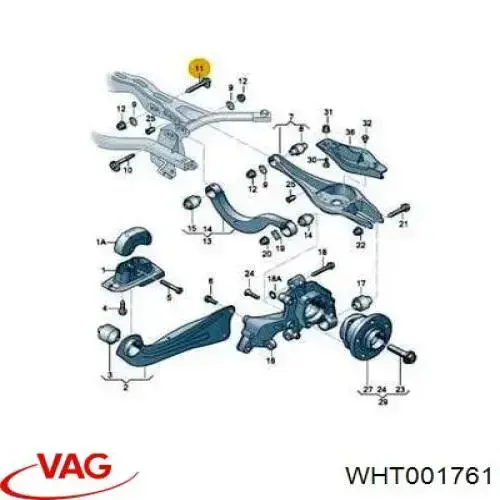 Болт кріплення заднього нижнього важеля WHT001761 VAG/Seat