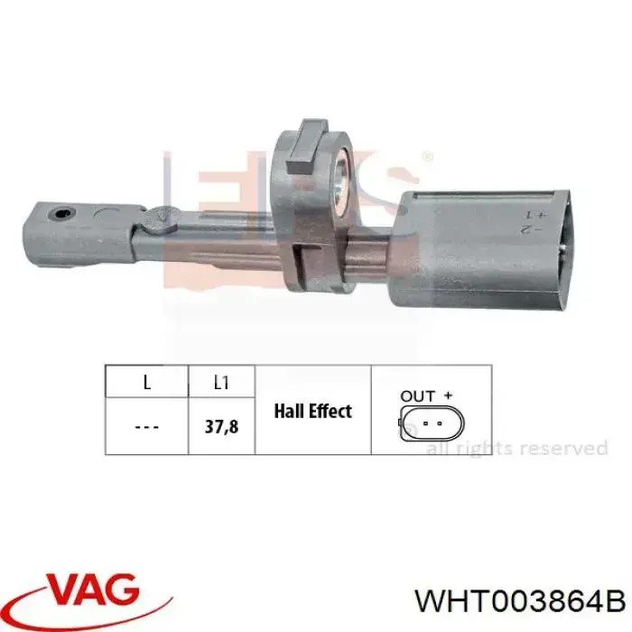 Датчик ABS задний VAG WHT003864B