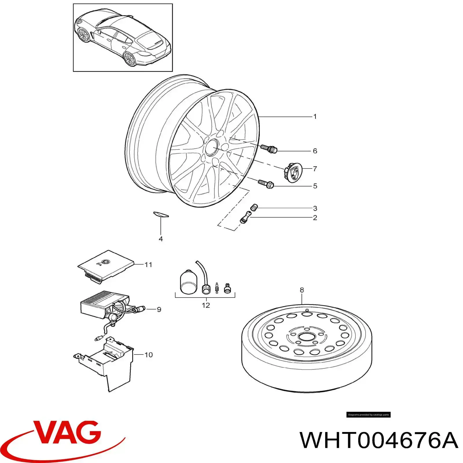 Болт колесный  VAG WHT004676A цена, от 6.33 USD