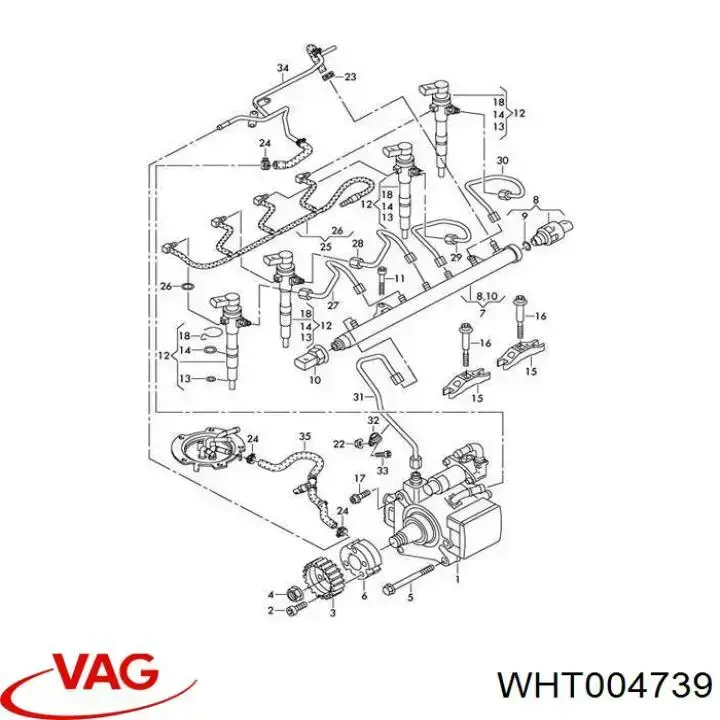 Купить WHT004739 VAG Болт крепления форсунки