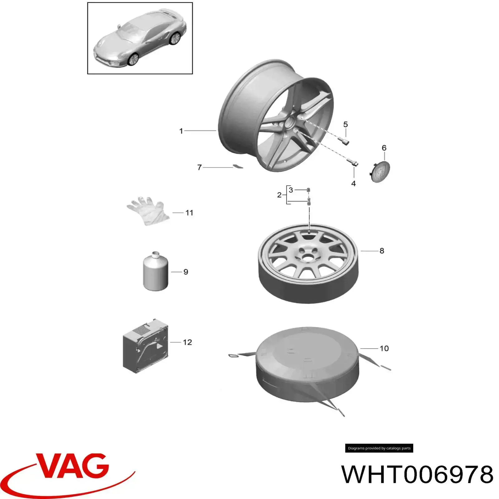 Купить WHT006978 VAG Болты на колеса