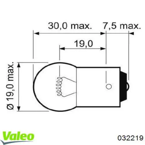 Лампочка VALEO 032219