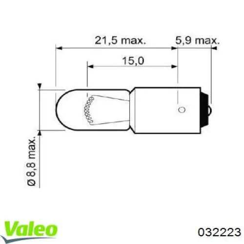 Лампочка VALEO 032223