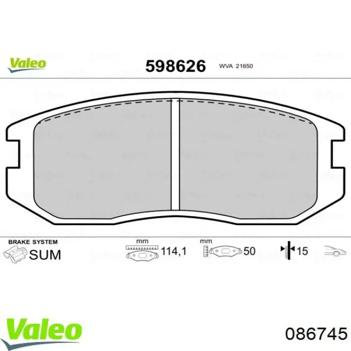 Piloto intermitente derecho 086745 VALEO