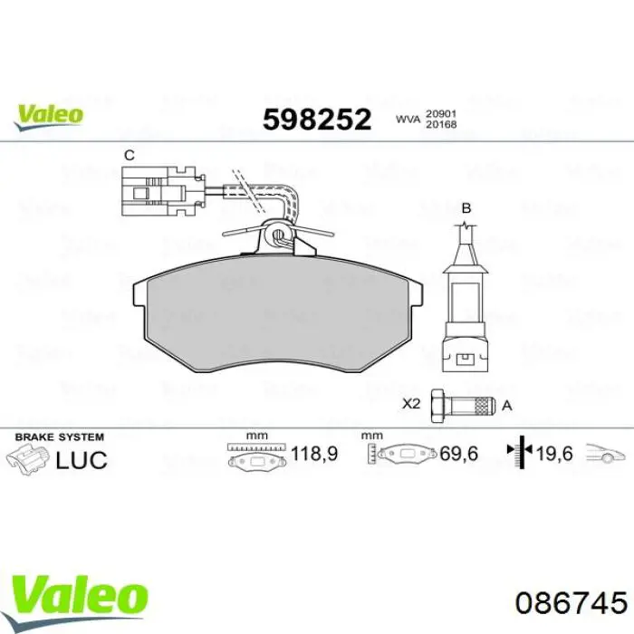 Купить 86745 VALEO Указатели поворота (передние)