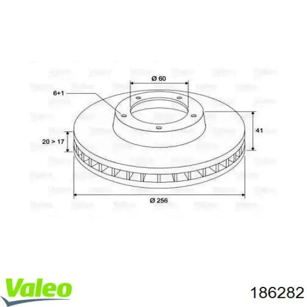 Передние тормозные диски 186282 VALEO