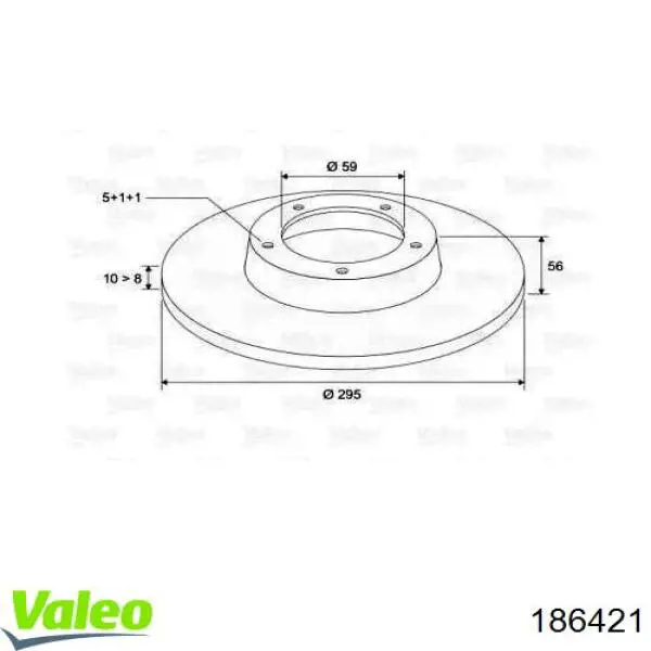 Тормозные диски 186421 VALEO