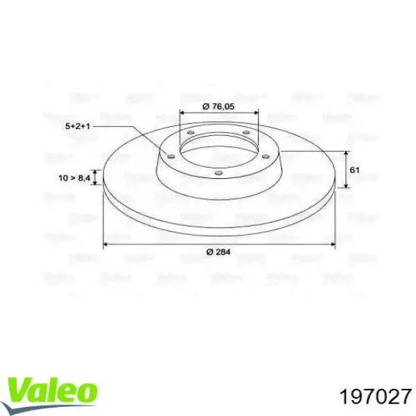 Тормозные диски 197027 VALEO