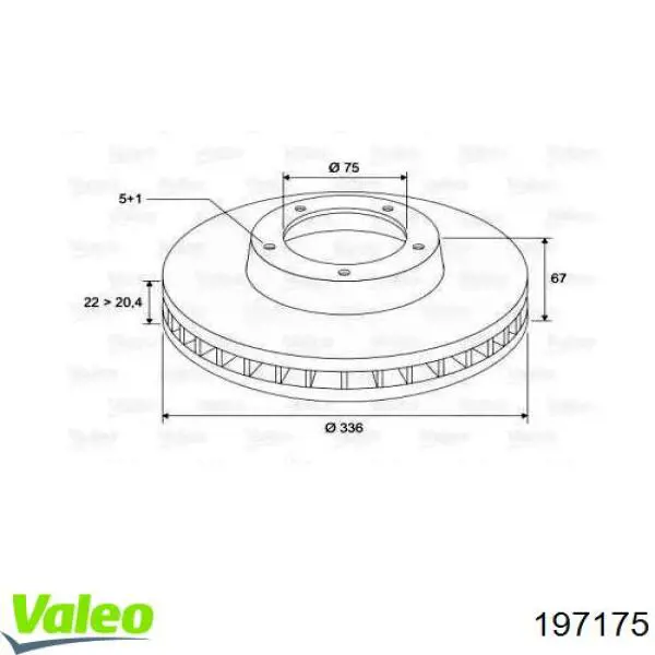 Тормозные диски 197175 VALEO