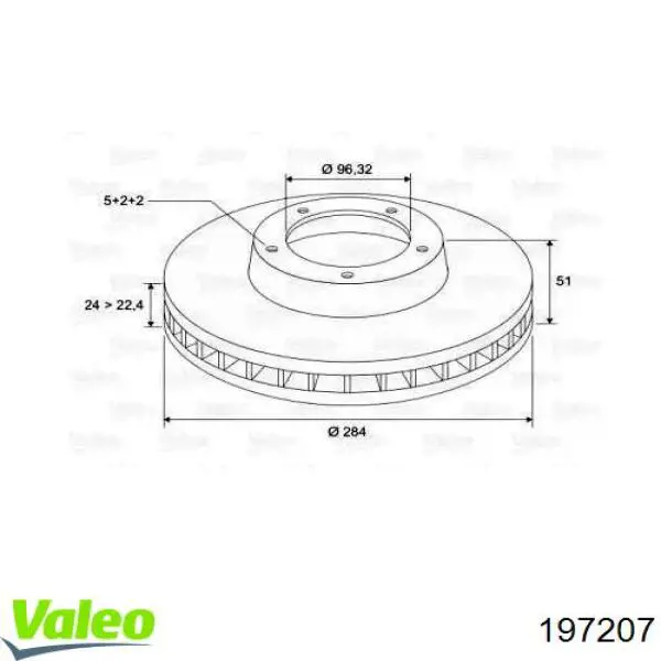 Передние тормозные диски 197207 VALEO