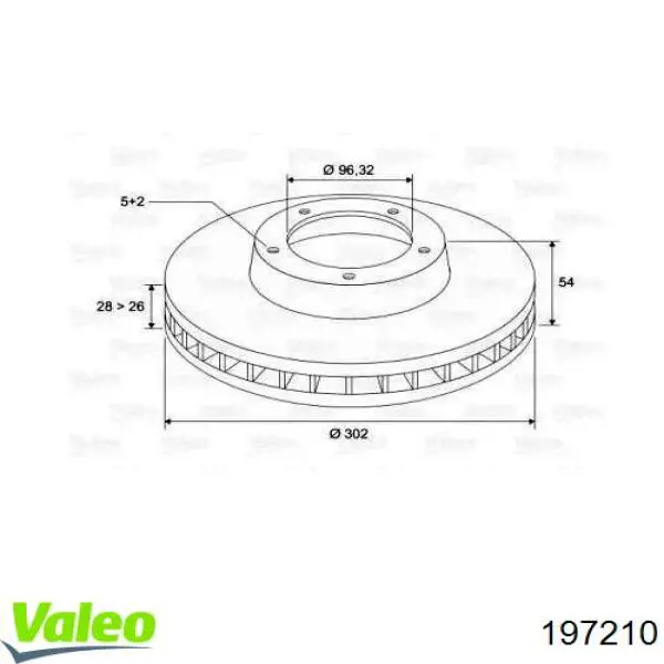 Передние тормозные диски 197210 VALEO