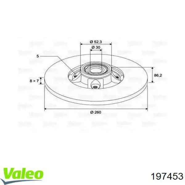 Тормозные диски 197453 VALEO