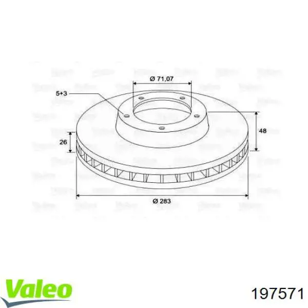 197571 VALEO disco do freio dianteiro