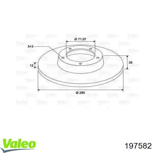 197582 VALEO disco do freio traseiro