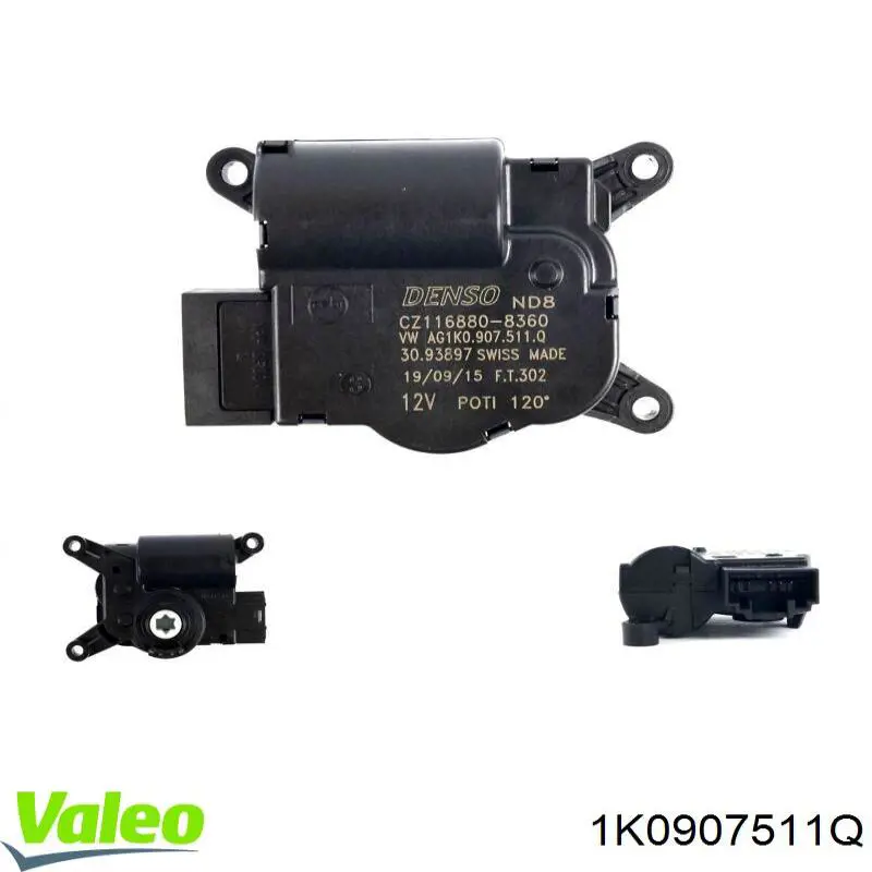Купить 1K0907511Q VALEO Моторчик заслонки печки