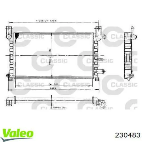 Радиатор 230483 VALEO