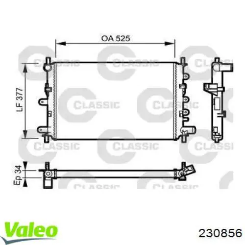 Радиатор 230856 VALEO